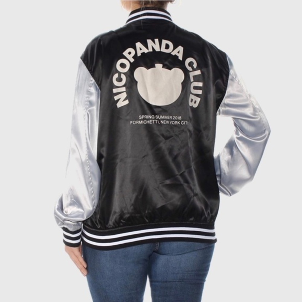 NICOPANDA CLUB Satin Varsity Womens Jacket RARE